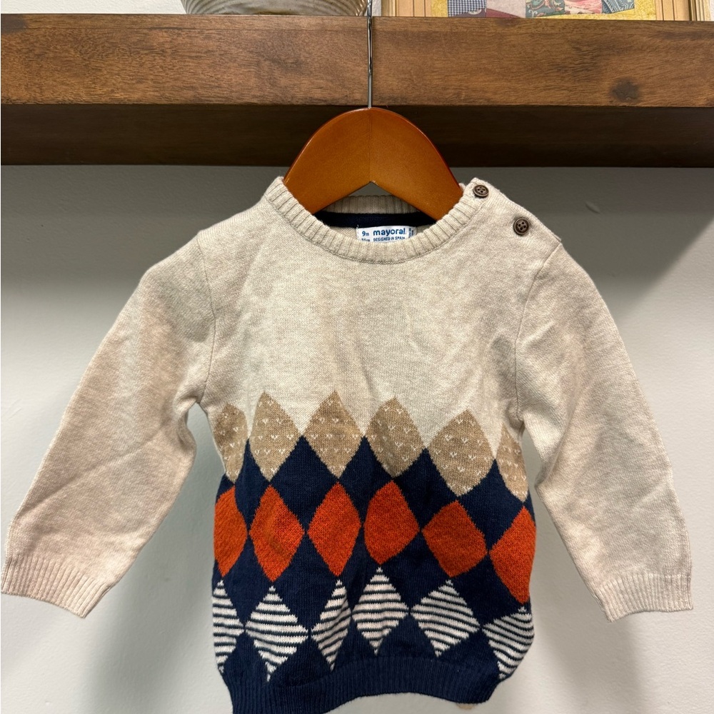 Mayoral Cream Knit Sweater